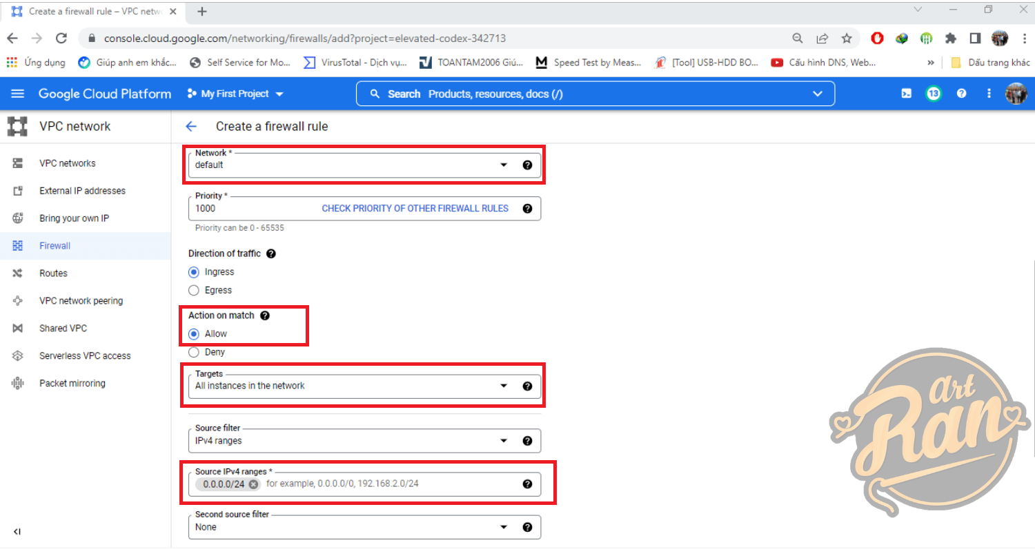 config firewall