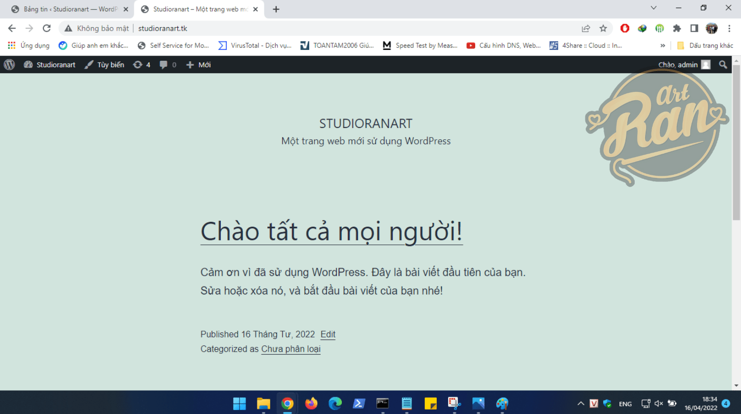 website wordpress done