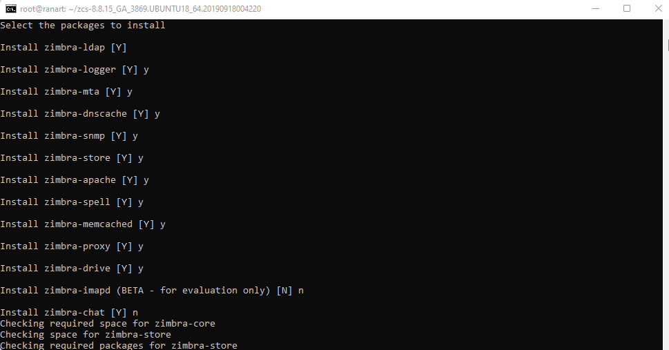 tick packet Zimbra