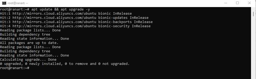 apt update