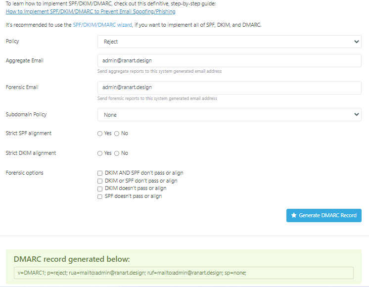 record dkim