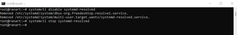 stop system resolv